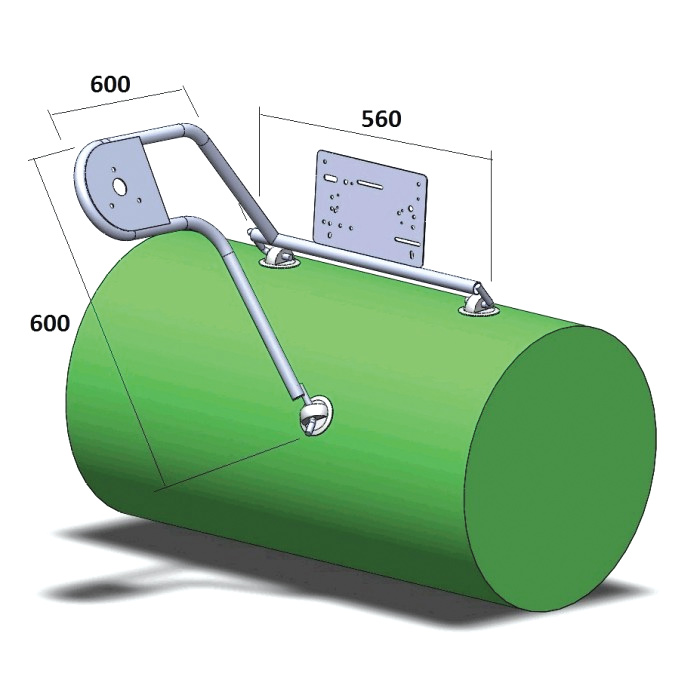 Стойка рулевая с креплением на баллон надувной лодки 25мм в Северске