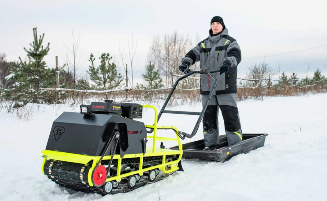Мотобуксировщик Бурлак ХОЗЯИН-1 (капот ткань) в Северске