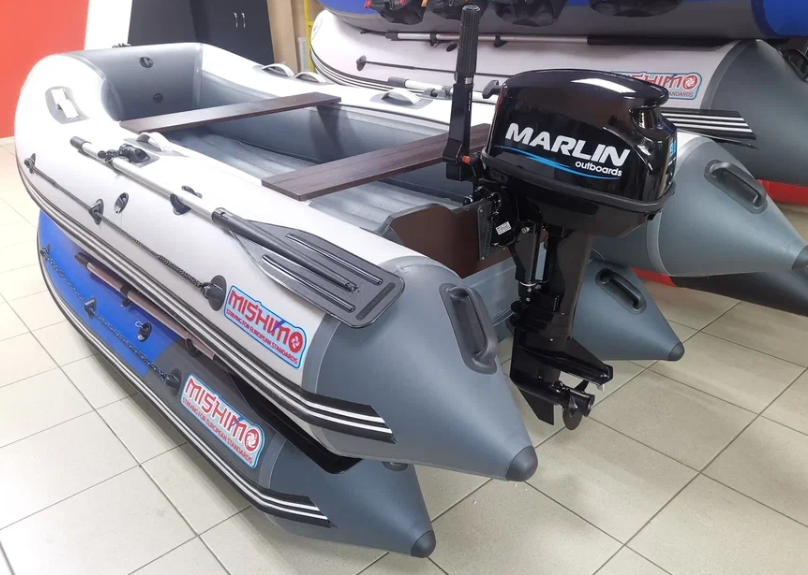 КОМПЛЕКТ ЛОДКА MISHIMO LITE 350 + МОТОР 9,8 Л.С. в Северске