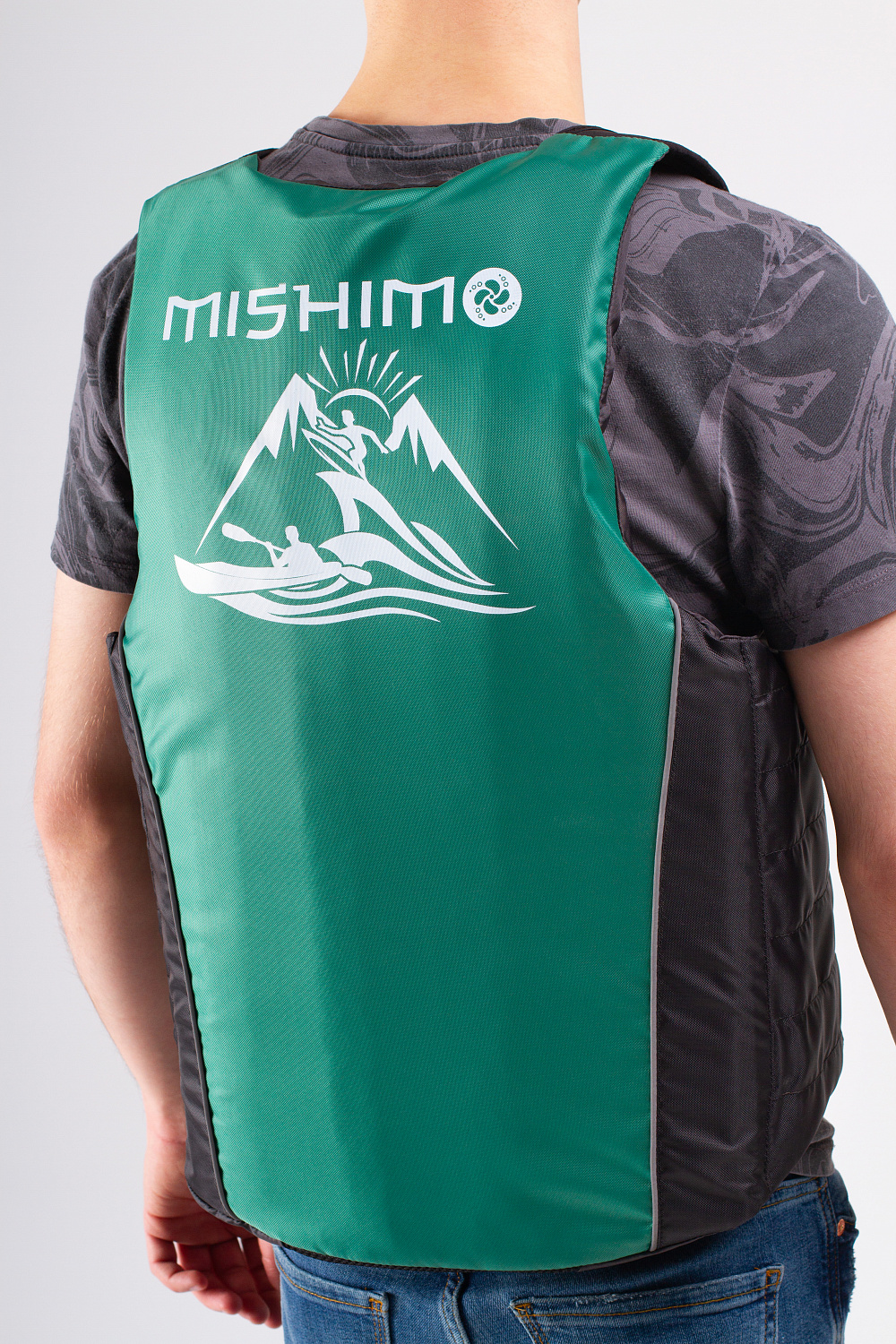 Жилет спасательный MISHIMO PRO Премиум качества Черно-зеленый в Северске