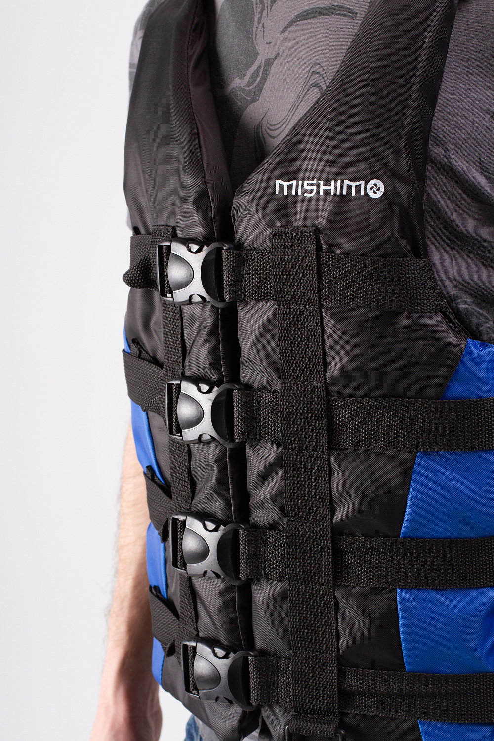 Жилет спасательный MISHIMO PRO Премиум качества Черно-синий в Северске